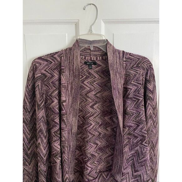 Apt. 9 shimmery open drape cardigan size L - Picture 2 of 9